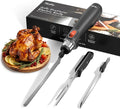 Cordless Electric Knife for Meat Slicing, Carving Knife | Cordless Rechargeable, 45W High-Torque Motor, 420 Stainless Steel Blades, 50-Min Runtime, Washable,Type-C Charge, Safety-Lock