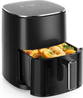 Sweetcrispy 6QT Air Fryer with Window, Square Airfryer Oven 12-in-1 for Family, 400°F Rapid Air Crispy Technology, Roast Bake Dehydrate, Nonstick & Easy-Clean Basket, Black