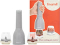 FinaMill Classic Battery Spice Mill – Battery Operated Salt and Pepper Grinder Set, Includes 2 Interchangeable Spice Pods, Adjustable Coarseness, Ceramic Grinder, LED Light, Home and Kitchen Gift Set