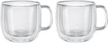 ZWILLING Sorrento Plus 2-pc Double-Wall Glass Cappuccino Mug Set,15-oz, 450ml