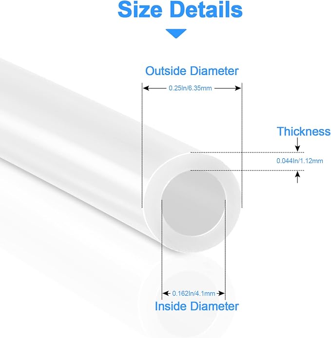 Inline Water Filter for Ice Maker and Refrigerator,Include 1/4" Water Line and Push to Connect Fittings + 30FT 1/4 Inch O.D.RO Water Tubing,NSF Certified Pipe for RO(Reverse Osmosis) Water Purifier Fi