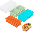 Doasuwish 3-Pack Silicone Freezer Trays with Lid,2 Large 2-Cup(500ml)&4 Medium 1-Cup(125ml)&6 Small 1/2-Cup(75ml) Soup Freezer Container Molds,Ice Cube Tray For Meal Prep&Freezing Soup,Stews,Sauces