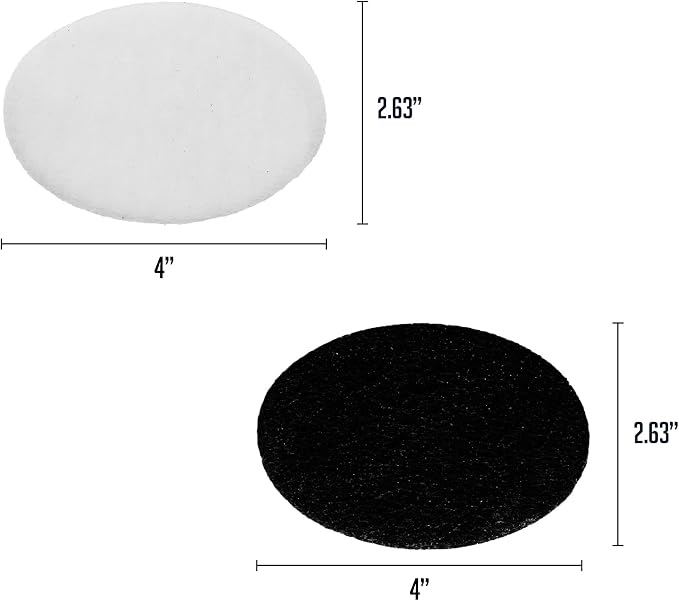 OVENTE 2 Liter Electric Deep Fryer FDM2201BR Charcoal and Oil Vapor Replacement Filter Set Pack of 3, White and Black ACPFDM2203