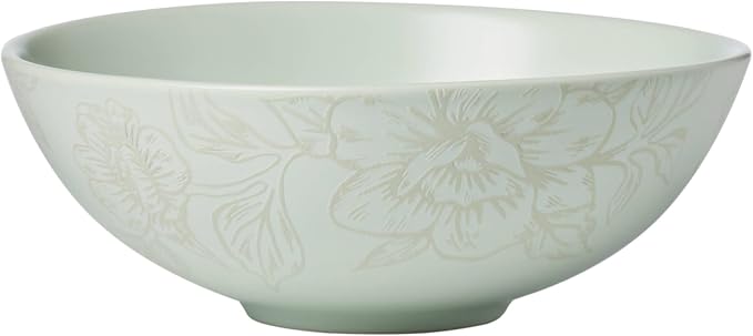 Oneida 897395 Roseto 12-Piece Dinnerware Set, Soft Sage