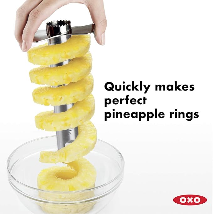 OXO Good Grips Stainless Steel Pineapple Corer & Slicer + OXO Good Grips 3-in-1 Avocado Slicer - Green