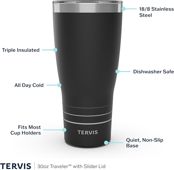 Tervis Traveler® Stainless Steel 30oz Traveler™ with Slider Lid | Inkreel - Sunrise Kaleidoscope | Double-Wall Vacuum Insulated Travel Cup, Keeps Drinks Hot or Cold