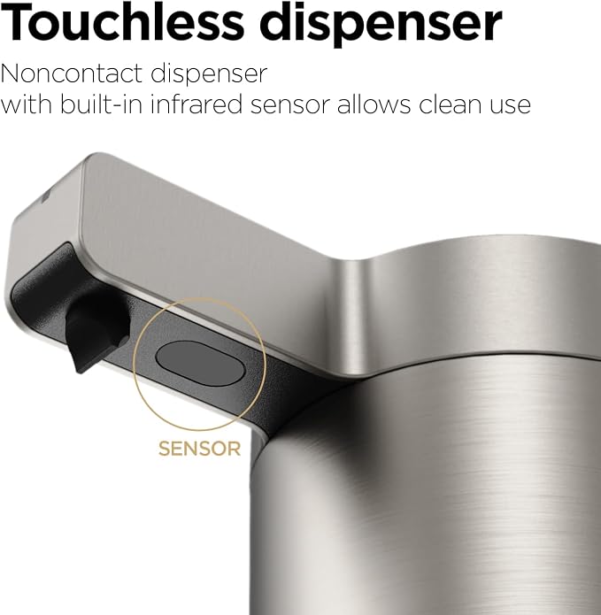 Mooas Automatic Soap Dispenser Bundle– Liquid (Metal) & Foaming Touchless Automatic Soap Dispensers (White), Stainless Steel, Rechargeable, Adjustable Levels, IPX5 Waterproof for Bathroom & Kitchen