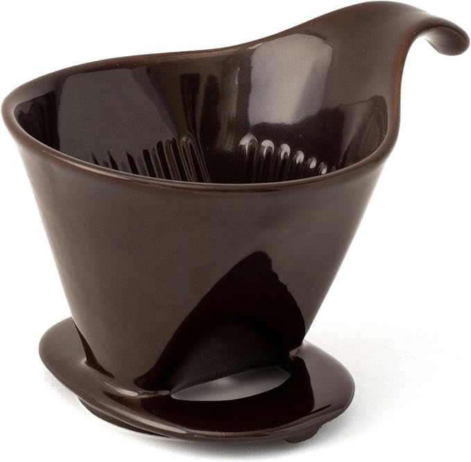 Zero Japan - Bee House Pour Over Coffee Dripper - Lead-Free & Cadmium-Free Ceramic Coffee Maker with Elegant Peek Hole, Drip Cone Brewer Coffee Gifts, Brewing Accessories - Coffee Brown, Standard Size