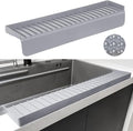 Silicone Sink Edge Protectors - Multifunction Accessories, Splash Guard & Draining Mat for Kitchen, Bathroom Sink, Steel, Granite, Quartz Countertops (Gray, 4 * 24in)