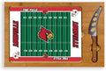 PICNIC TIME NCAA Icon Glass Top Cutting Board & Knife Set, Cheese Boards Charcuterie Boards, Serving Platter, (Parawood & Bamboo)