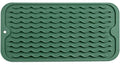 MicoYang Silicone Dish Drying Mat for Multiple Usage,Easy clean,Eco-friendly,Heat-resistant Silicone Mat for Kitchen Counter or Sink,Refrigerator or Drawer Liner Green S 12 inches x 6 inches