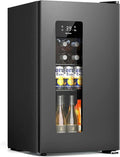 Antarctic Star Auto Defrost Beverage Refrigerator, 130 Can Mini Fridge with Glass Door &Adjustable Shelves, 21-50°F Temp Control,Beverage Cooler for Soda, Beer, Wine, Home Bar, Office, 3.2 Cu.Ft