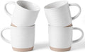 famiware Coffee Mugs Set of 4, 13 oz Mug Set, Ceramic Cup Set with Handle for Coffee, Tea, Cocoa, Milk, Constellation Series, Polar White