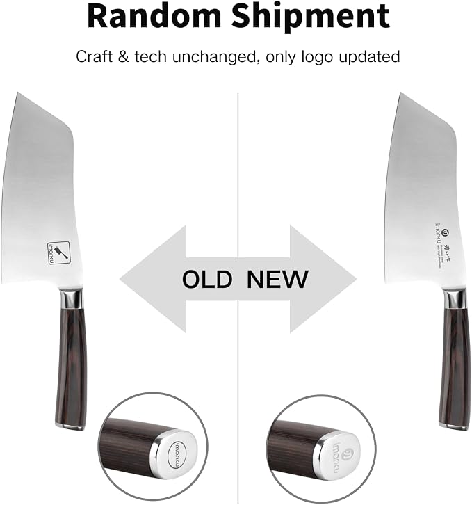 imarku 7 Inch Meat Cleaver Knife,Japanese SUS440A High Carbon Stainless Steel Butcher Knife with Ergonomic Handle,Ultra Sharp Vegetable Kitchen Knife for Home