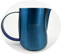 Barista Swag Curved Body Coffee Milk Frothing Cup for Espresso Machines Latte Art 500ml Steaming Pitchers (Matte Blue)