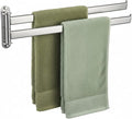 KES 19.5-Inch Bathroom Towel Rack, Swivel Towel Rack 2-Arm, Swing Out Double Towel Bar Wall Mounted, SUS304 Stainless Steel Brushed Finish, A2104S2L50-2