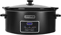 HOMECOOKIN 7 Quart Programmable Slow Cooker, Kitchen Appliances, Perfect Kitchen Small Appliance for Family Dinners, Black Stainless Steel