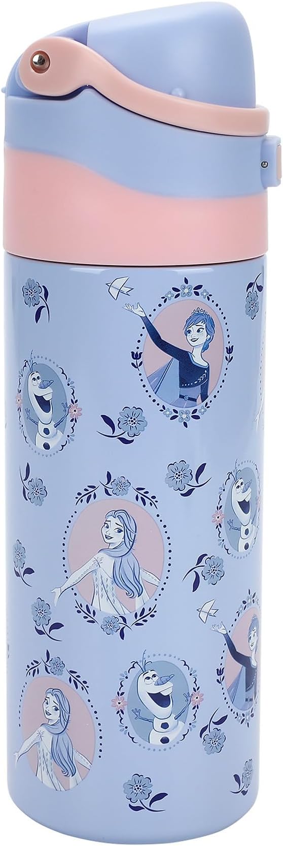 Bioworld Frozen All-Over Character Print 24 Oz Stainless Steel Water Bottle