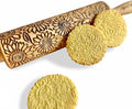 SUNFLOWER FIELD Embossed Rolling Pin for Ceramic. Clay Roller and Ceramic Stamp for Embossing Pottery. Baking Gifts for Women by Algis Crafts for Embossed Cookies