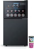 Antarctic Star 2.6 Cu. Ft. Mini Fridge, Compact Refrigerator with Freezer, Adjustable Temp, Reversible Door, LED Light for Home Office Bar Bedroom