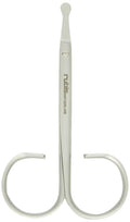 Rubis Duck Stainless Steel Scissors for Precise Nose and Ear Hair, 1F003, Made in Switzerland, Silver