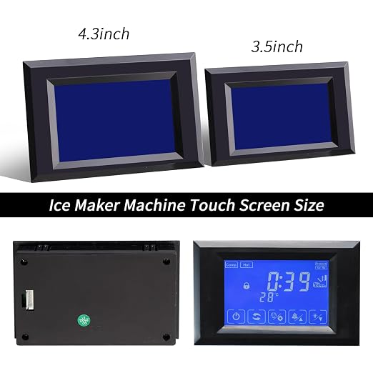 Commercial Ice Maker Control Board Kit 6-Part Set - 3.5inch Display Industrial Grade Controller Card Replacement for Vevor/Cotlin/Cooski/Major Chinese Brand Cube Ice Machines