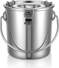 iplusmile Stainless Steel Airtight Canisters Container: 112 fl oz Airtight Clamp Lid Kitchen Food Storage Bucket for Rice Flour Grain Coffee Bean Flour Oil Sugar Milk