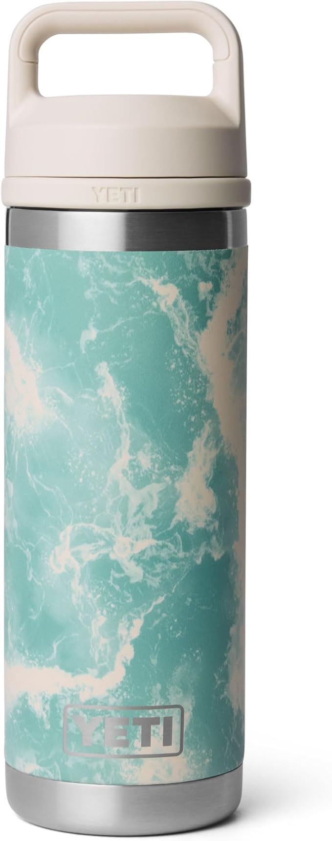 YETI Rambler 18 oz Bottle, Leakproof, Vacuum Insulated, Stainless Steel with Chug Cap, Sea View