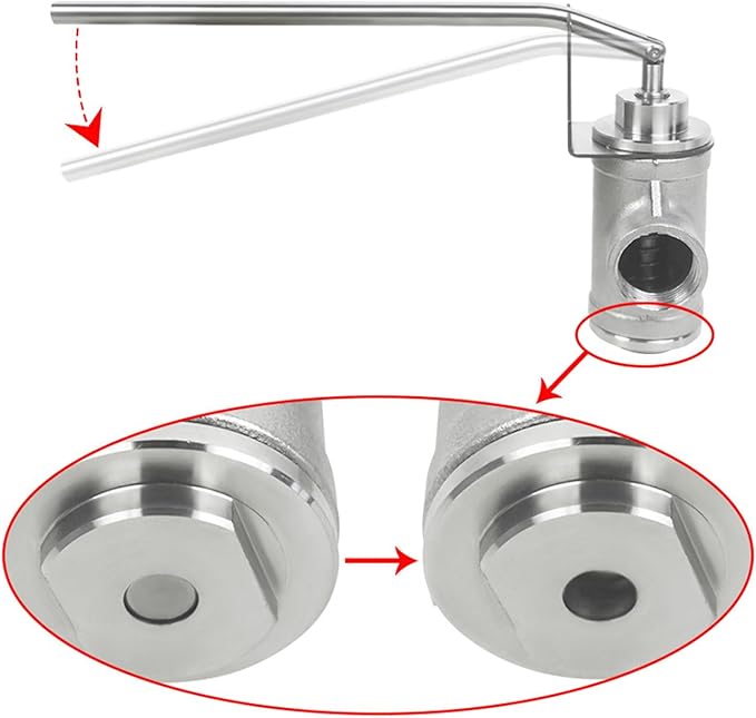 Honey Bottling Valve Honey Gate Valve NPT 1 Thread Stainless Steel Dripless Honey Bottling Beekeeping Extractor Bottling Equipment Honey Bottling Pail