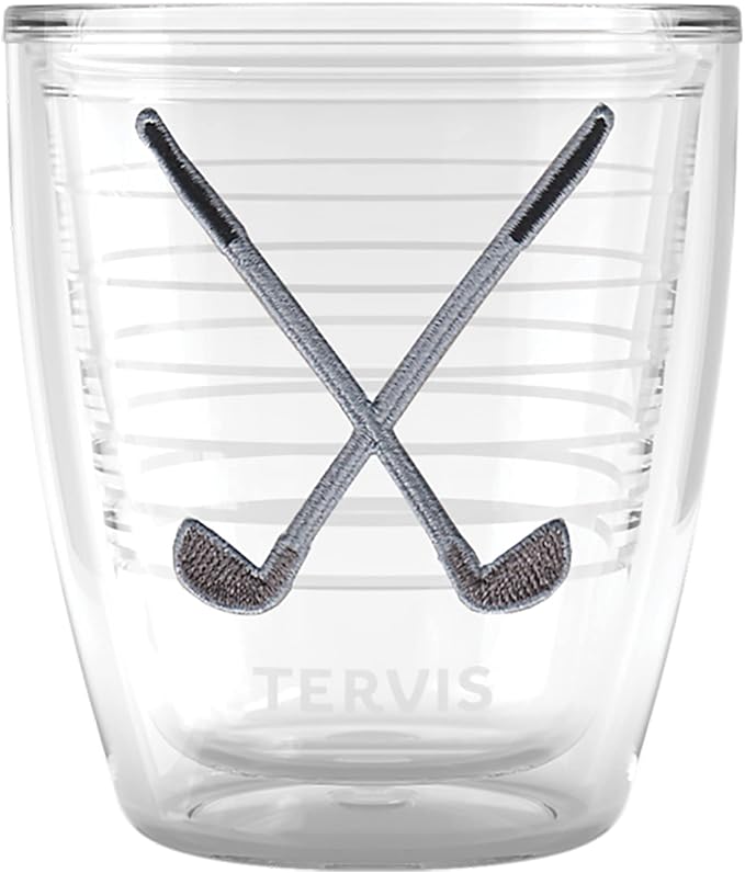 Tervis The Links Golf Collection Caddy's Choice Made in USA Double Walled Insulated Tumbler Travel Cup Keeps Drinks Cold & Hot, 12oz, Caddy's Choice