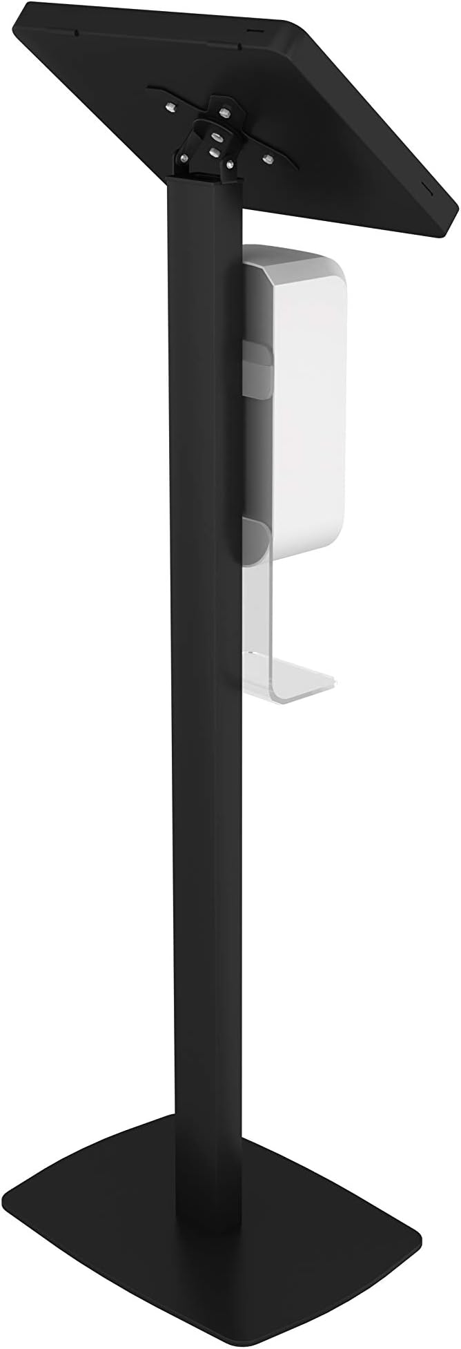 Thin Floor Stand – CTA Premium Thin Profile Automatic Soap Dispenser and Security Locking Enclosure for iPad 8th Gen 10.2”, iPad Pro 11”, Surface Go, Surface Go 3 and 7-14” Tablets (PAD-CSTTB) – Black