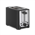 bella 2 Slice Toaster with Auto Shut Off - Extra Wide Slots & Removable Crumb Tray and Cancel, Defrost & Reheat Function - Toast Bread, Bagel & Waffle, Black