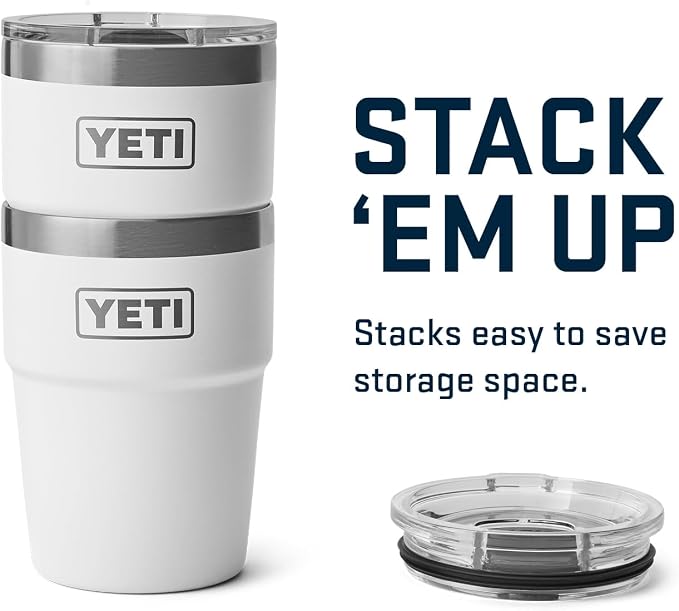 YETI Rambler 16 oz Stackable Tumbler, Vacuum Insulated, Stainless Steel with MagSlider Lid | Stackable