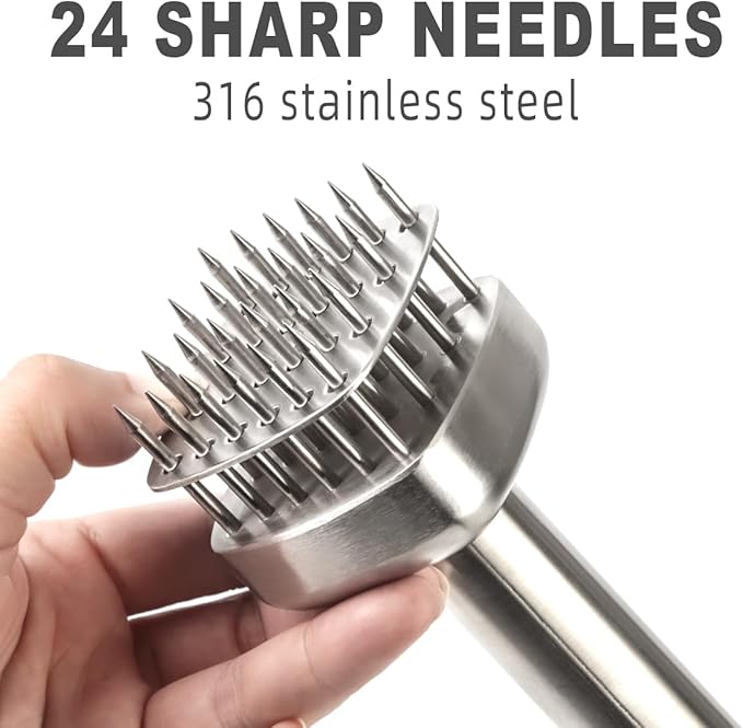 Product Image LANGMINGDE 316 Stainless Steel Meat Tenderizer Tool and Garlic Press Rocker