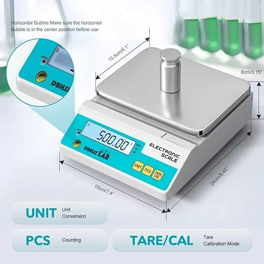 Lab Scale 3000g x 0.01g High Precision Electronic Analytical Balance g/lb/oz/dw/ct/dr Laboratory Scientific Scale with Calibration Weight Dual Power Supply Jewelry Scale