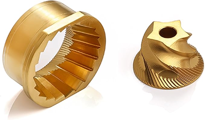 Conical Grinder Upper Lower Burr Compatible with Breville Sage Barista Express Impress Espresso Touch Coffee Machines BES870/875/876/860-5 star (Titanium Gold)