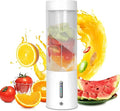 Portable Juicer Blender, USB Rechargeable Smoothie Maker with 6 Upgraded Blades and 4000mAh Battery, 450ml/15oz Capacity, Ideal for Smoothies, Protein Shakes, Travel and Office (White)
