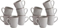 famiware Venus Coffee Mugs for 6, 14 oz Mug Set, Dringking Cup with Handle for Coffee, Tea, Cocoa, Milk, Ligth Gray (Pack of 2)