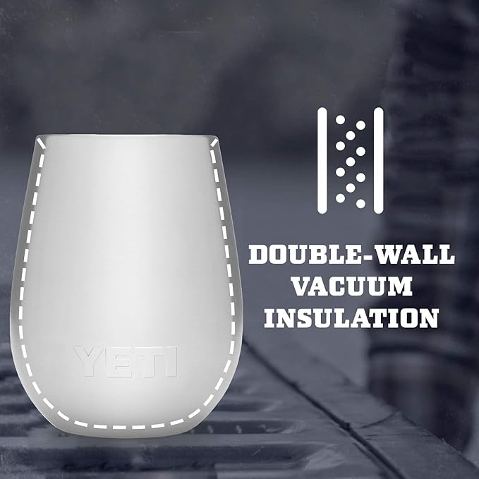 YETI Rambler 10 oz Wine Tumbler, Vacuum Insulated, Stainless Steel, NO LID