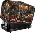 Fruit Apple Grape Wine Toaster Cover 2 Slice Dust and Fingerprint Protection Toaster Bread Maker Covers Washable Kitchen Small Appliance Covers for Kitchen Accessories Decor Bakeware Women Gift