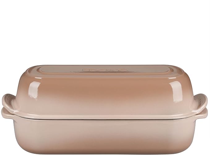 EDGING CASTING Enameled Cast Iron Loaf Pan with Lid, Bread pan, Dutch Oven Bread pan for Homemade Sourdough Bread Baking, 12.5x5.5 inch, 5qt, Mocha
