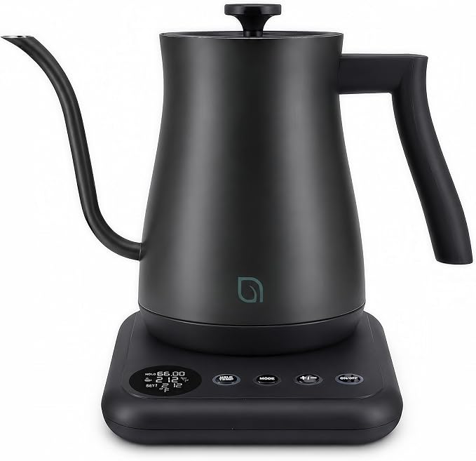 WILLOW ECO SERIES Gooseneck Electric Kettle with 5 Temperature Presets and Keep Warm Feature, 0.8L Pour Over Kettle for Coffee & Tea 1200W Quick Heating with 100% Stainless Steel Interior Water Heater