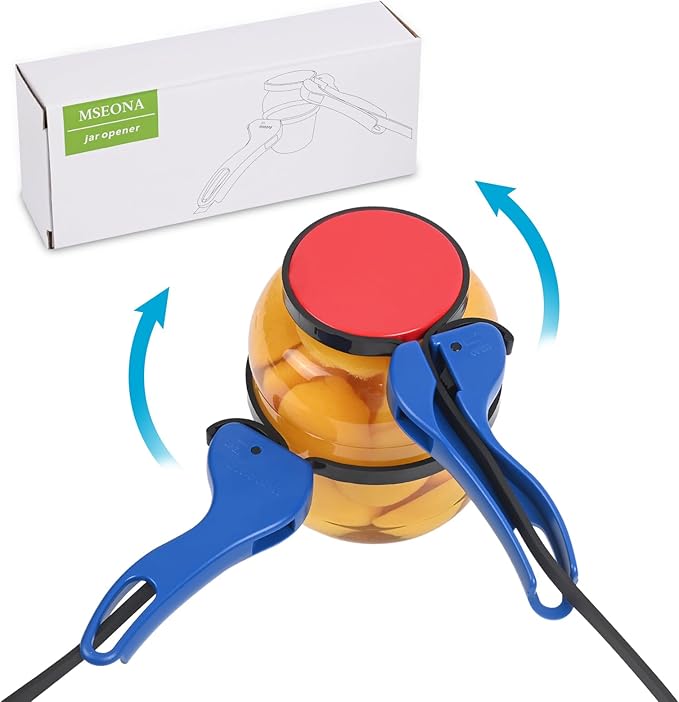 Double-Handle Jar Opener for Seniors, Expert solution for opening large jars (such as kimchi jars), Gifts for Weak Hands with Arthritis, Patent | Kitchen Gadgets, Self-Locking Design