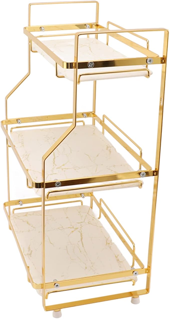 Bathroom Standing Rack, 3 Tier Bathroom Storage Shelf, Floor Storage Shelf, Bathroom Organizers and Storage, Home Storage Holder for Makeup Perfume(3 Tier)