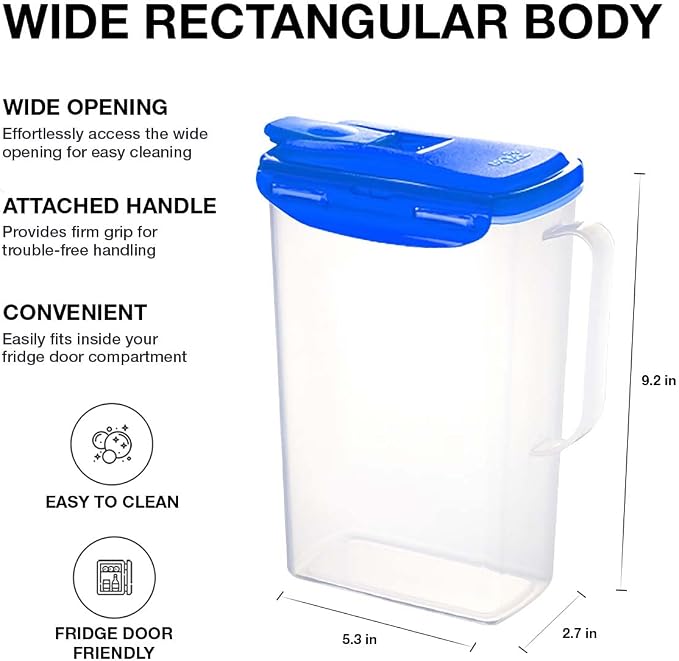 Silonn Ice Maker Countertop with LocknLock Aqua Fridge Door Water Jug, 9 Cubes in 6 Mins, 26lbs Ice in 24Hrs, 2 QT Pitcher