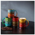 Coffee Mugs Set of 4,12 Oz Coffee Cups Ceramic, Perfect for Office Family Gatherings - Dishwasher and Microwave Safe(4,Multicolor)