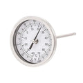 PIC Gauges B3B6-BB SS Case Bimetal Thermometer, 316 SS Stem, Back Angle Connection, 3" Dial, 6" Stem Length, -40/160° F & -40/71° C Temperature Range