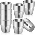 Mimorou 8 Pack 10 oz Stainless Steel Cups Pint Cup Metal Double Layer Insulated Drinking Beer Water Tumblers Camping Reusable Mugs for BBQ Home Office Outdoor Party Hot Cold Drink