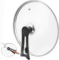 Glass Lid For Pots, Pans and Skillets, Round Tempered Clear Glass Cover Replacement with Steam Vent, Heat Resistant Handle, 11″, 12″, 12.5″, 13.5″ And 14″,14 Inch Fit Inner dia 14.1″-14.5″