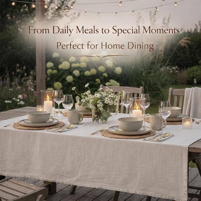 AmorArc Stoneware Dinnerware Sets,Round Reactive Glaze Ceramic Plates and Bowls Set,Highly Scratch Resistant | Dishwasher & Microwave Safe Dishes,Service for 6 (18pc)
